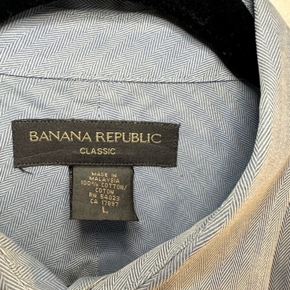 Banana Republic Classic dress shirt size Large Blue - Picture 3 of 9